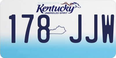 KY license plate 178JJW