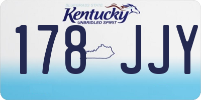 KY license plate 178JJY