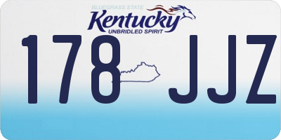 KY license plate 178JJZ