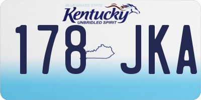 KY license plate 178JKA