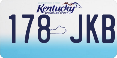 KY license plate 178JKB
