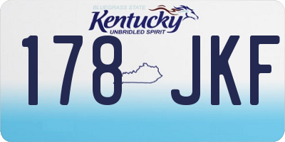 KY license plate 178JKF