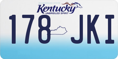 KY license plate 178JKI