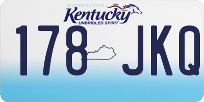 KY license plate 178JKQ
