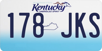 KY license plate 178JKS
