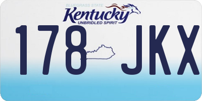 KY license plate 178JKX