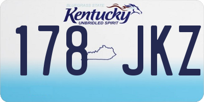 KY license plate 178JKZ