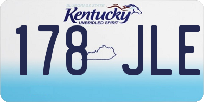 KY license plate 178JLE