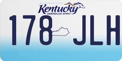 KY license plate 178JLH