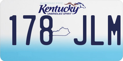 KY license plate 178JLM
