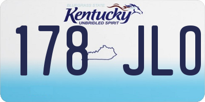 KY license plate 178JLO