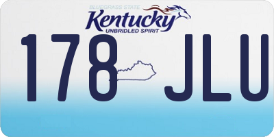 KY license plate 178JLU