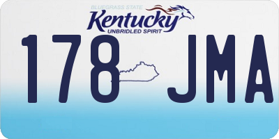 KY license plate 178JMA