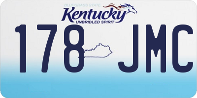 KY license plate 178JMC