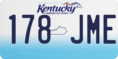 KY license plate 178JME