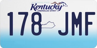KY license plate 178JMF