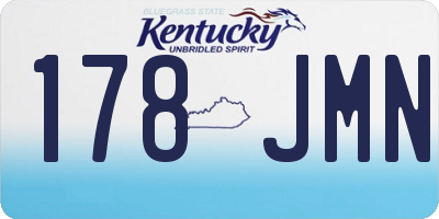 KY license plate 178JMN