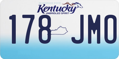 KY license plate 178JMO