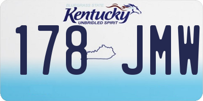 KY license plate 178JMW