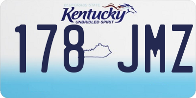 KY license plate 178JMZ