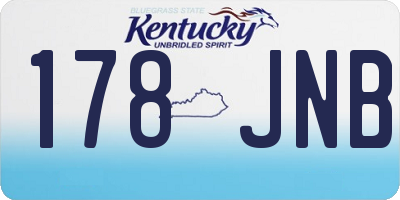 KY license plate 178JNB