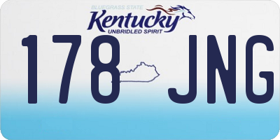 KY license plate 178JNG