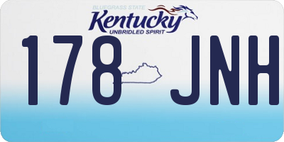 KY license plate 178JNH