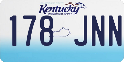 KY license plate 178JNN