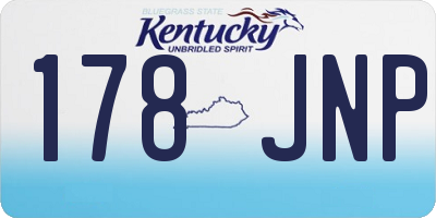 KY license plate 178JNP