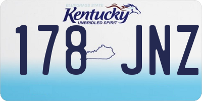 KY license plate 178JNZ