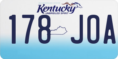 KY license plate 178JOA