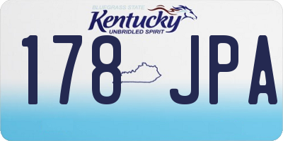 KY license plate 178JPA