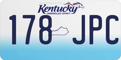 KY license plate 178JPC