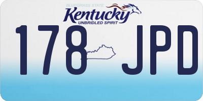 KY license plate 178JPD