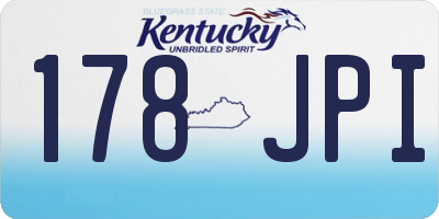 KY license plate 178JPI