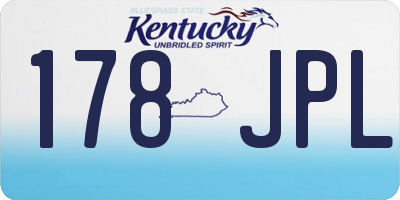 KY license plate 178JPL