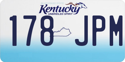 KY license plate 178JPM