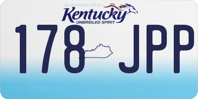 KY license plate 178JPP