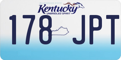 KY license plate 178JPT