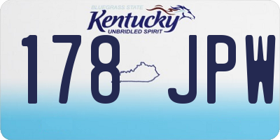 KY license plate 178JPW