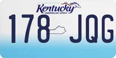 KY license plate 178JQG