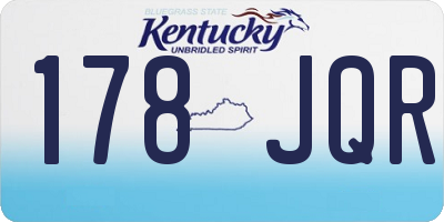 KY license plate 178JQR