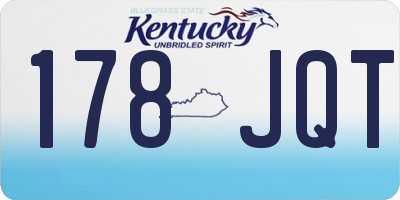KY license plate 178JQT