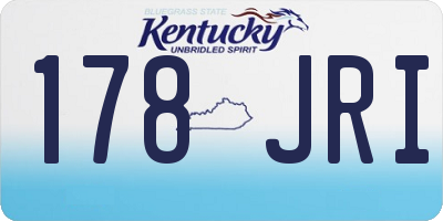 KY license plate 178JRI