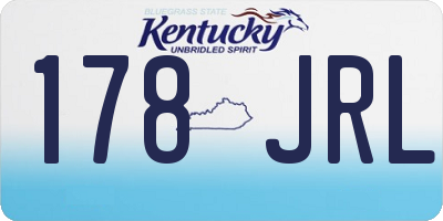 KY license plate 178JRL