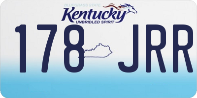 KY license plate 178JRR