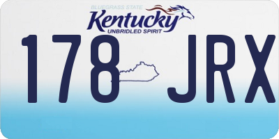 KY license plate 178JRX