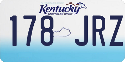 KY license plate 178JRZ