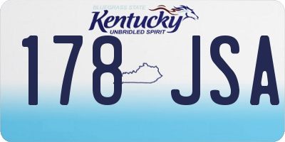 KY license plate 178JSA