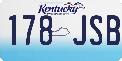 KY license plate 178JSB